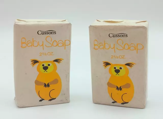 Saponette Vintage Per Bambini Baby Soap Cussons Coppia Apone Nuovo