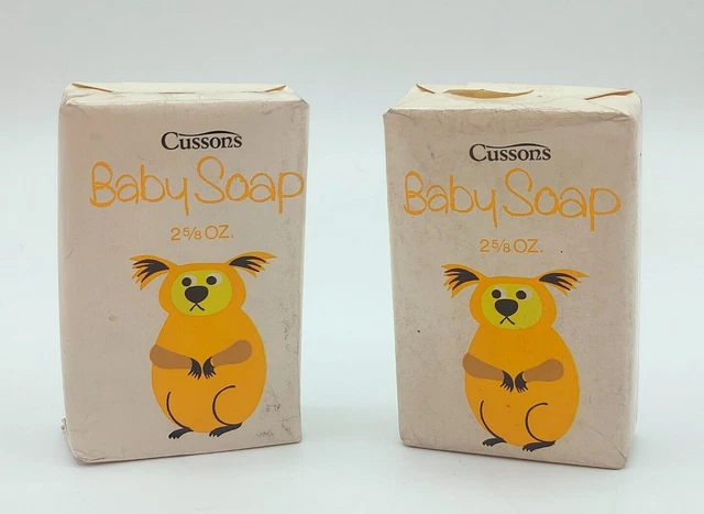 Saponette Vintage Per Bambini Baby Soap Cussons Coppia Apone Nuovo