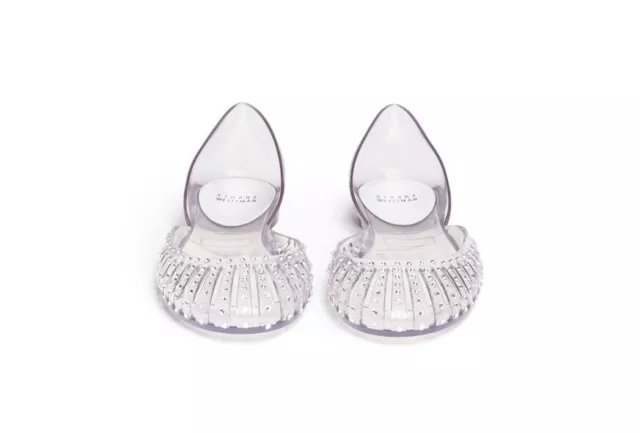 Stuart Weitzman Clear Jealous Jelly Swarovski Crystal Jelly Flats EU 38, US 8