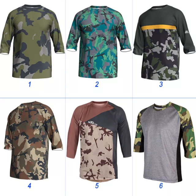 MTB Jersey Bike Jacket Motocross Camo Shirt Cycling Downhill Mountain Clothing