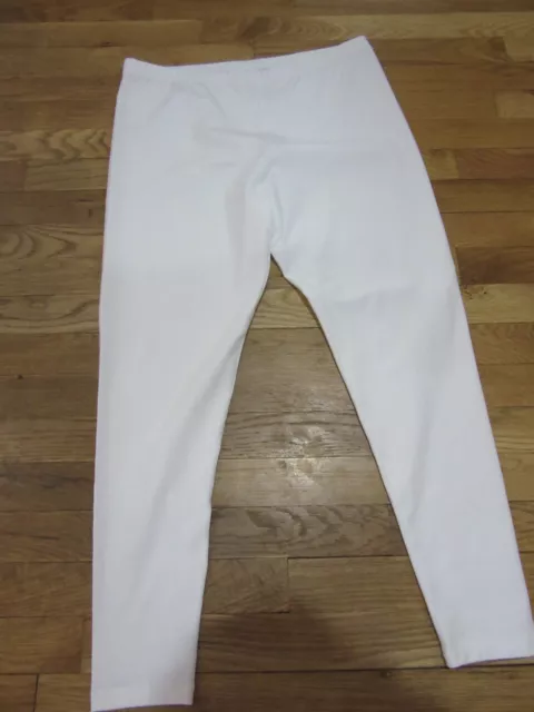 Nwot Womens J Jill Size Large L White Pima Ankle Leggings Pants