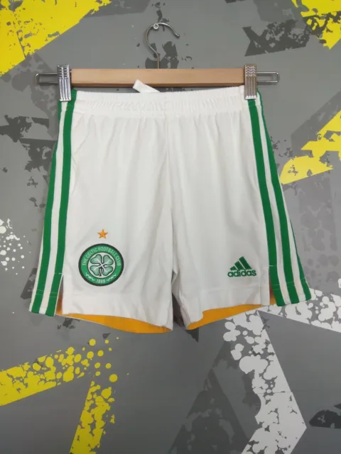 Celtic Home football Shorts 2020 - 2021 White Adidas Young Size XS ig93