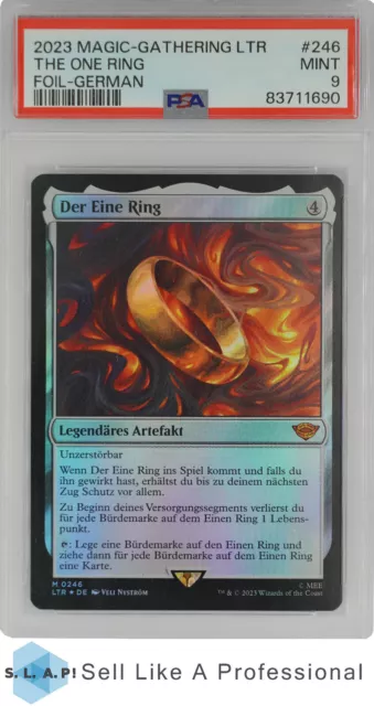 2023 Mtg Tales Of Middle-Earth 246 The One Ring Foil-German Psa 9