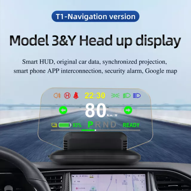 Voiture HUD Head Up Display Dashboard OBD appareil navigation pour Tesla Model 3