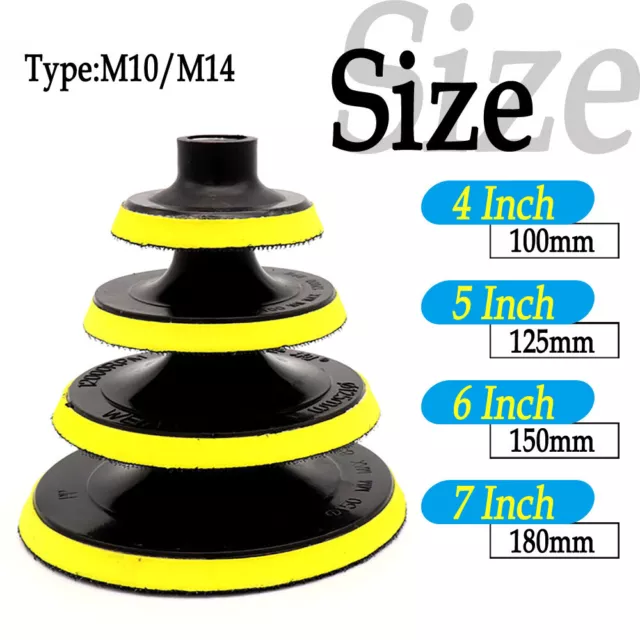 4/5/6/7Inch Backer Pad Hook Loop Backing Plate for Polishing Pads Sanding Discs