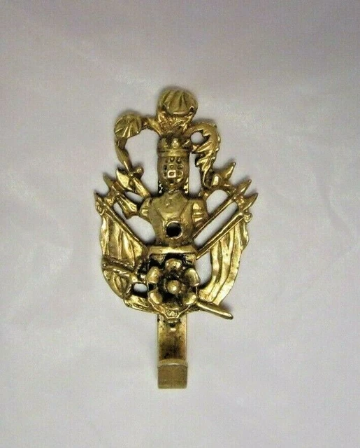 Signed JAMES PAPALIA ORIGINAL 1964 BRASS WALL PICTURE HOOK Swords Flower KNIGHT