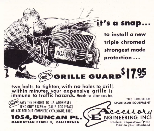 1960 Mga 1600 / Original Smaller Print Ad ~ Accessory Engineering Inc