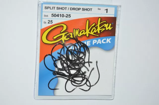 GAMAKATSU SPLIT SHOT bass drop shot hooks size 1/0 hooks value