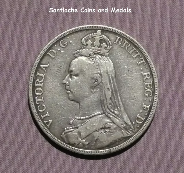 1889 Queen Victoria Jubilee Head Silver Crown