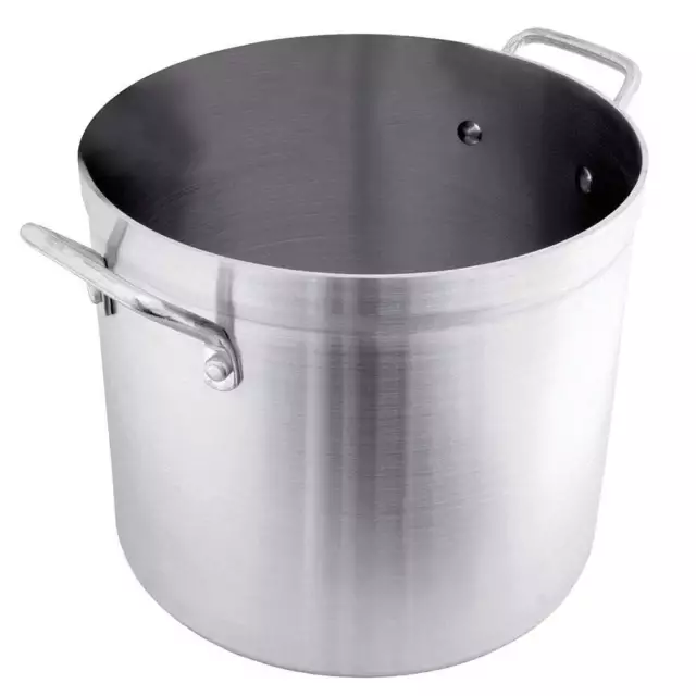 CRESTWARE POT40 Stock Pot,14 13/16 in Dia,Aluminum 21D899