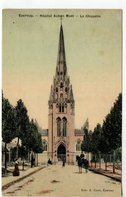 EPERNAY - Marne - CPA 51 - Auban Moet Hospital Chapel Canvas Card