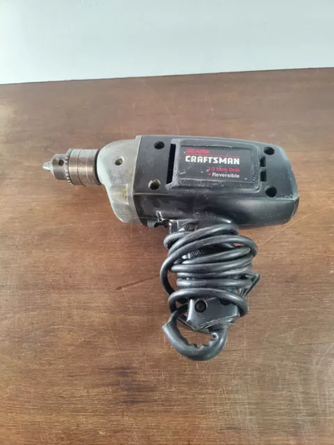 Vintage USA Sears Craftsman 3/8" Corded Electric Reversible Drill - 315.10411