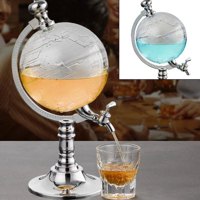 Set Da Whisky Con Teschio In Vetro | Caraffa 850 Ml E 2 Bicchieri Su Vassoio In Legno | Regalo Originale Per Uomini - 5