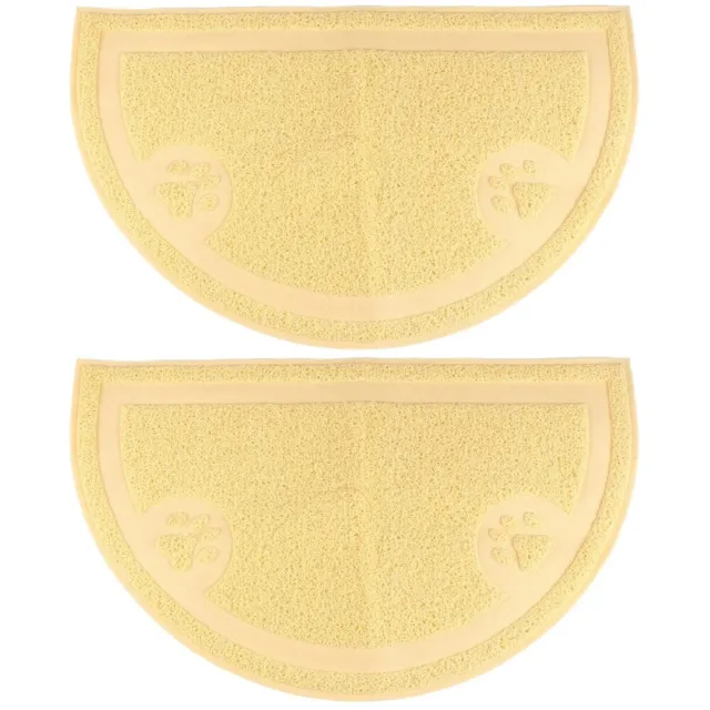 Set of 2 Tapis De Litière Demi-cercle Pour Chat Cat Litter Mat