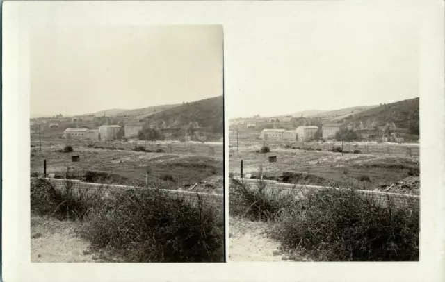 France, panorama, Saint-Juéry Vintage silver print on carte postale paper,  Ti