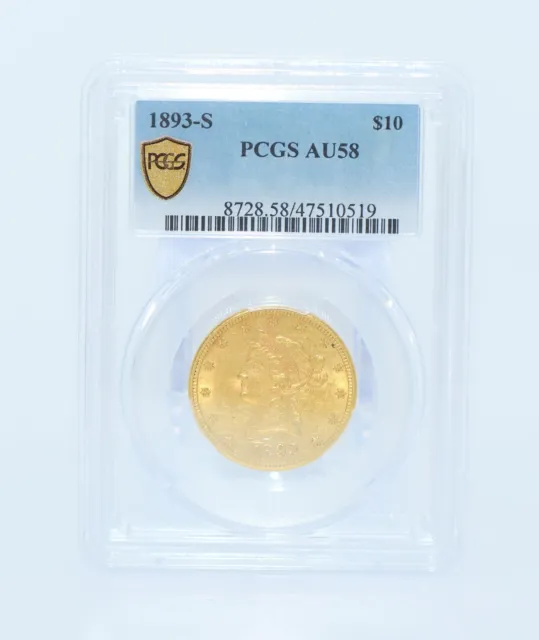 1893-S Liberty Gold PCGS AU58 Coin