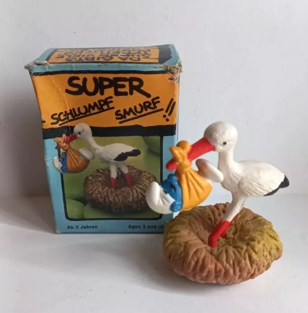 Schleich - SuperPuffi - STORK WITH BABY cod.40248 - W. Germany