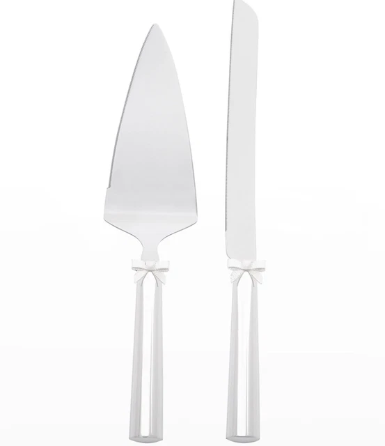 Juego De Cuchillos Y Camareros Kate Spade Lenox ""Grace Avenue"" Servidor De Pasteles De Boda Nuevo Pajarito $100