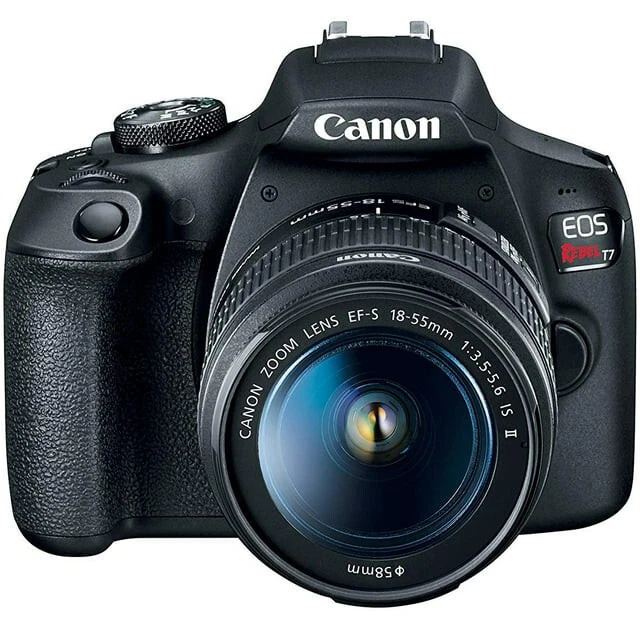 Canon EOS Rebel T7 EF-S 18–55mm f/3.5–5.6 IS II Digital SLR Camera - Black