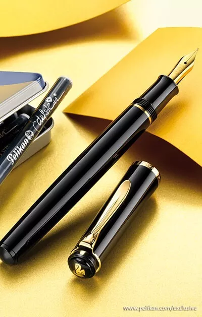 Pelikan Classic P200 Black/Gold Fountain Pen - B Nib