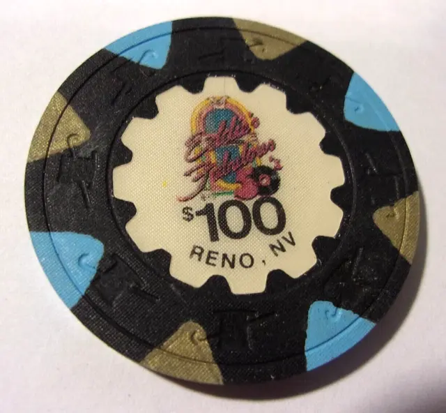 EDDIE'S FABULOUS 50's CASINO $100 hotel casino gaming poker chip - Reno, NV