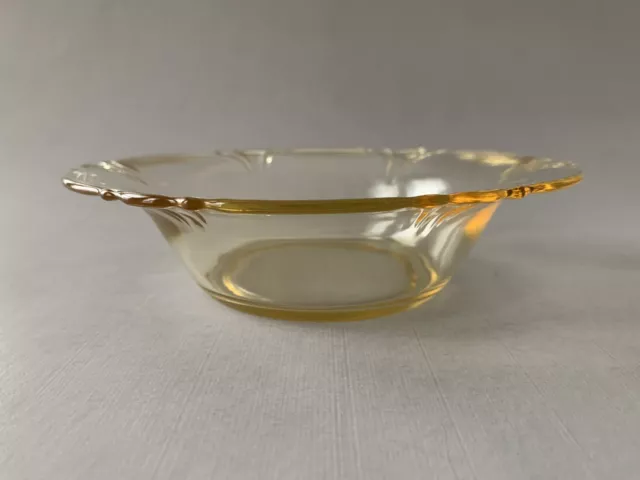 1940’s Elegant Glass Heisey EMPRESS Sahara Yellow glass bon bon bowl dish