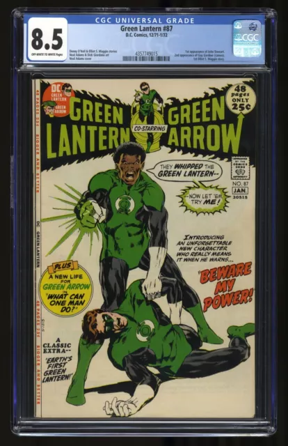 Green Lantern #87 CGC VF+ 8.5 Off White to White 1st Appearance John Stewart!