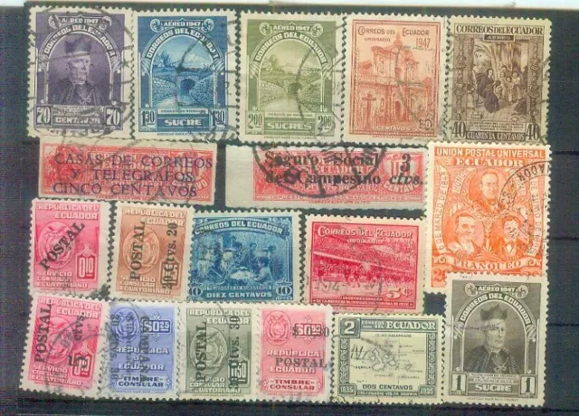 Lot Briefmarken aus Ecuador