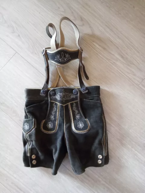 lederhose kinder jungen, kurz, braun, Größe 134, Lederhosen Stangassinger