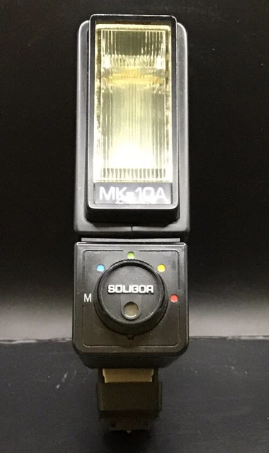 Vntg. Soligor MK-10A Electronic 35mm SLR Film Camera Flash (A5) Untested