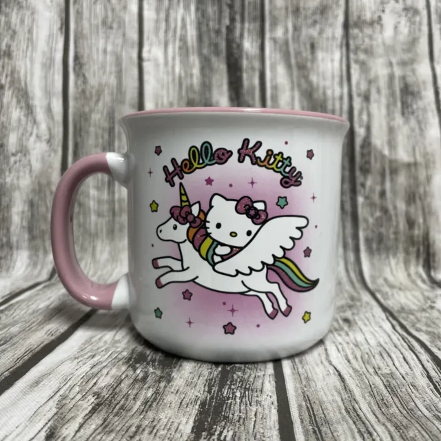 Sanrio Hello Kitty Unicorn Pink Glitter Mug