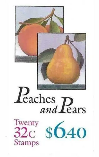 US BK178 32 Cent Peaches and Pears Full Booklet of 20 #2487-88 2488a MNH OG