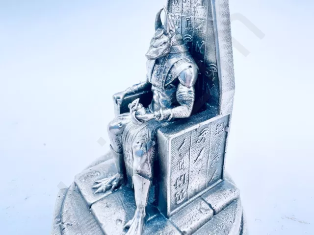 *[SALE] 3oz Hand Poured .999+ Fine Silver Bar Statue Egyptian God Anubis Bullion