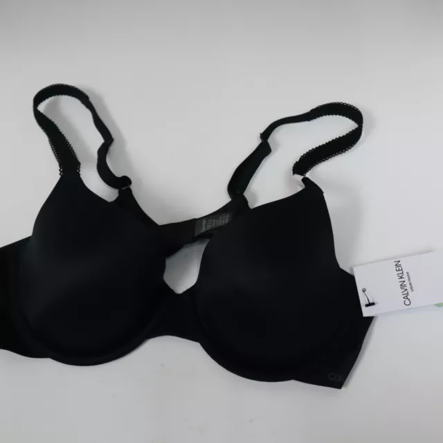 Calvin Klein Women's Liquid Touch Lightly Lined Full Coverage Bra Black 36A  NEW