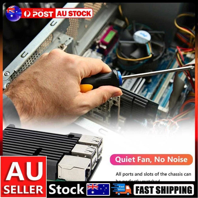For Raspberry Pi 3 Model B B+ Aluminum Alloy Case Shell without Cooling Fan AU