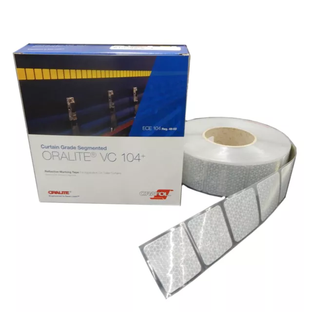 Reflexite VC104+ 50 m x 50 mm Konturmarkierung weiß / segmentiert Orafol Oralite