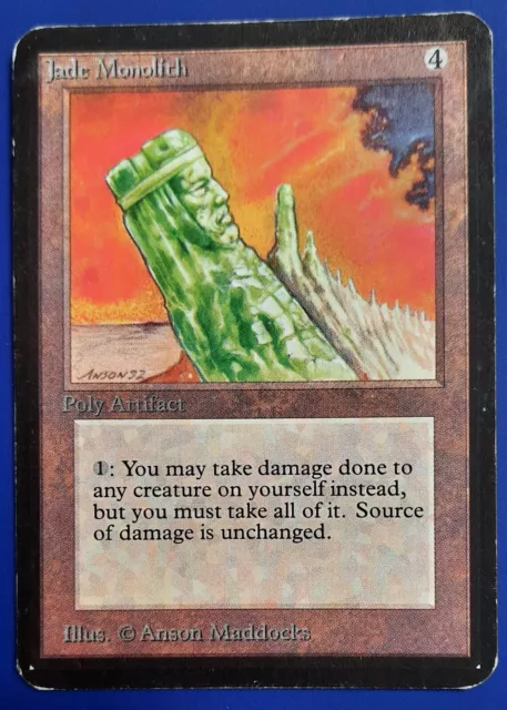 MTG アルファ Alpha - Jade Monolith　サインド MAGIC THE GATHERING: Alpha Jade Monolith MTG Alpha $137.53