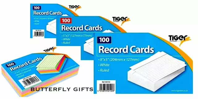 Tiger Revision Flash Index Prompt Report Record Cards Students College Office