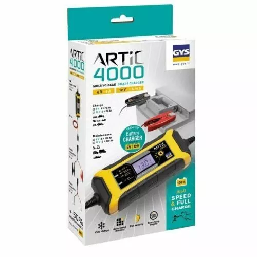 GYS ARTIC 4000 6 & 12 Volt Smart Akku Ladegerät & Optimierer 4 AMP 029705