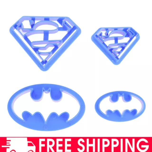 4 pcs Super Hero Batman Superman Cookie Cutters Sugarcraft Cake Decoration