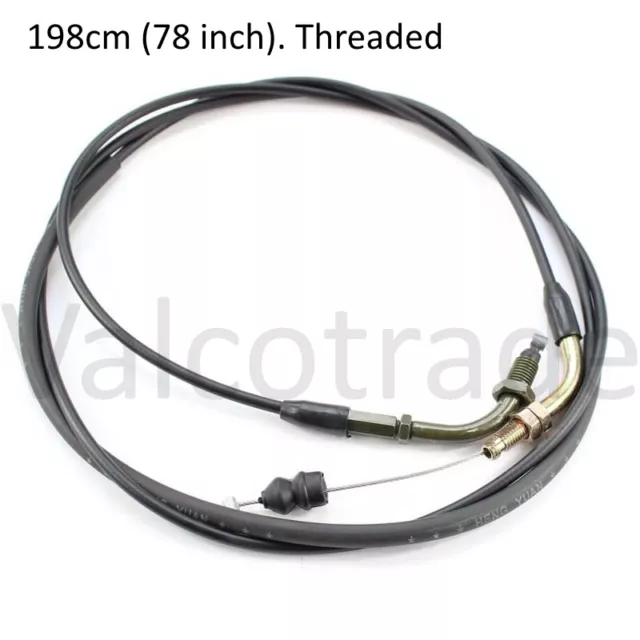 Throttle Accelerator Cable fits Chinese 50cc 125cc GY6 scooters (Threaded Type)