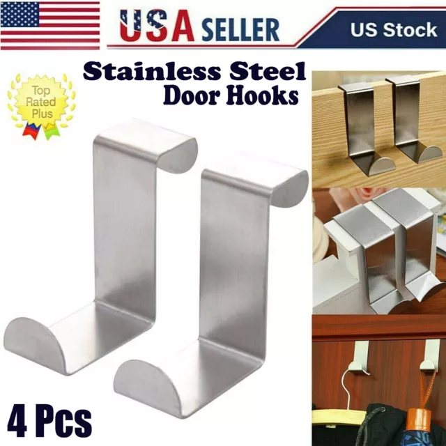 Over Door Hook Double Side Gate Kitchen Cabinet Clothes Hanger Organizer Holder