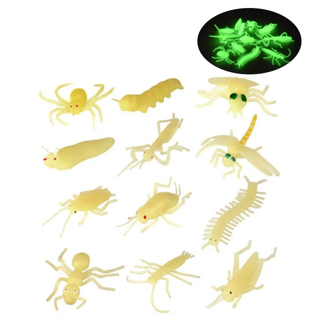 24 piezas Juguete de plástico para insectos Halloween niños Juguetes para arañas