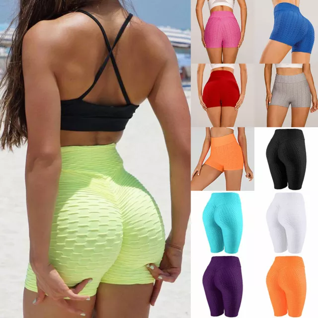 WOMEN PUSH UP Shorts Scrunch Butt Lift Yoga Hot Bike Pants Summer