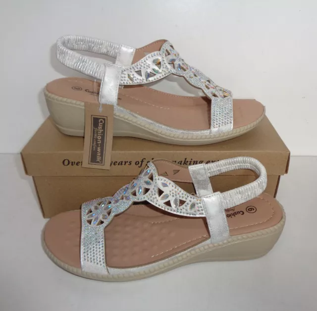 Cushion Walk New Ladies Sandals Womens Comfort Open Toe Summer Shoes UK Size 3-8