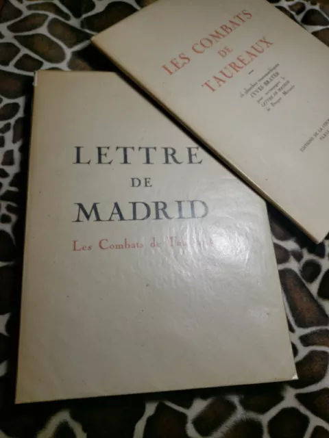 Lettre De Madrid - 1945 - + 16 Planches - Les Combats De Taureaux - signé BRAYER