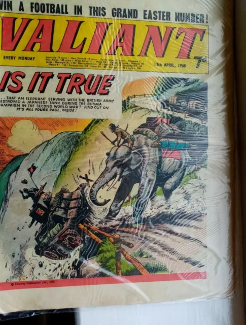 "Valiant " Comic 1968 Classic Vintage Uk Comic Best For Comic Strips!