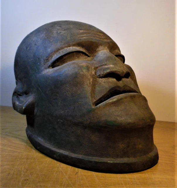 Brutish Powerful Old MAKONDE LIPICO HELMET MASK Tanzania  [Boston Primitive]