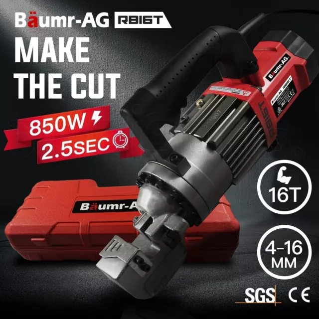 Baumr-AG 16mm Rebar Cutter Hydraulic Electric Reo Bar Portable Machine Re 850W