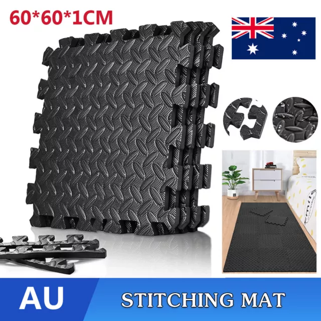 6-96X Interlocking Heavy Duty EVA Foam Gym Flooring Mat Floor Mats Tiles 60x60cm